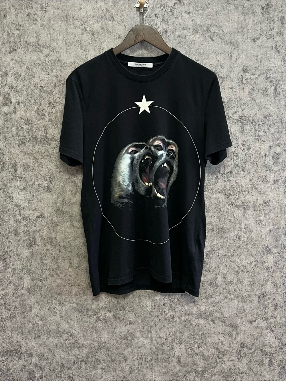 🚩steal Givenchy Black Graphic Star Ape Print T-Shirt